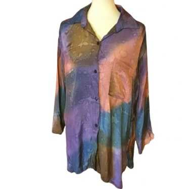 Vintage 90s tie dye oversized shirt - image 1