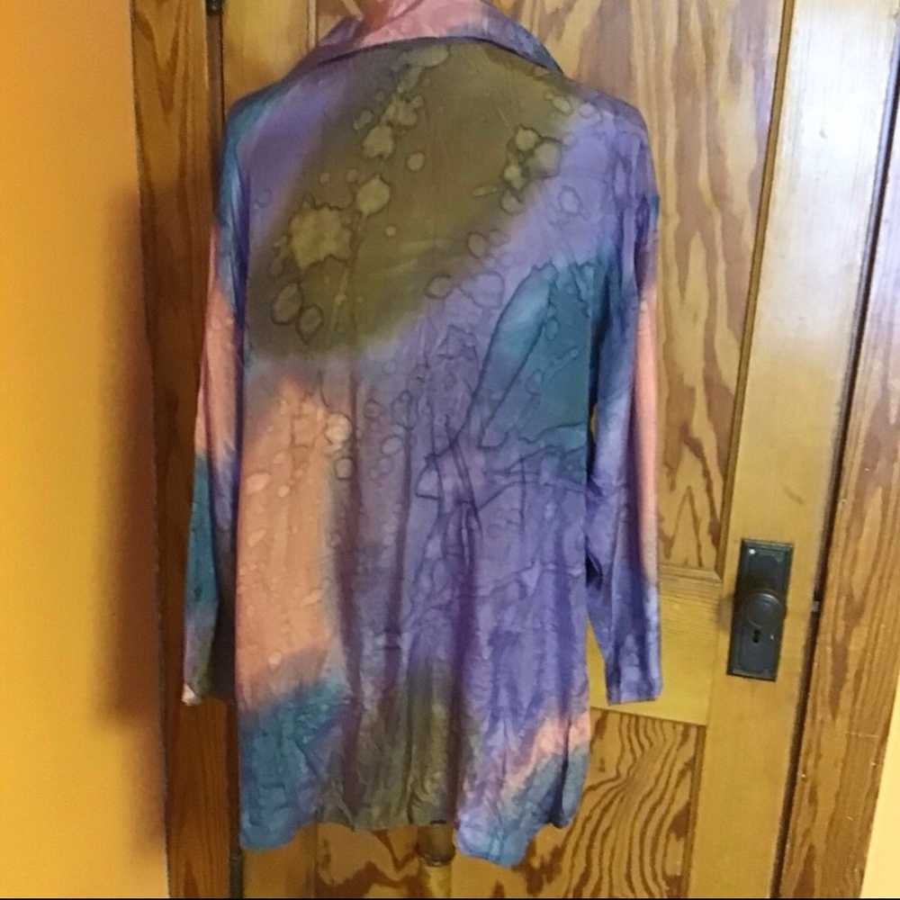 Vintage 90s tie dye oversized shirt - image 8