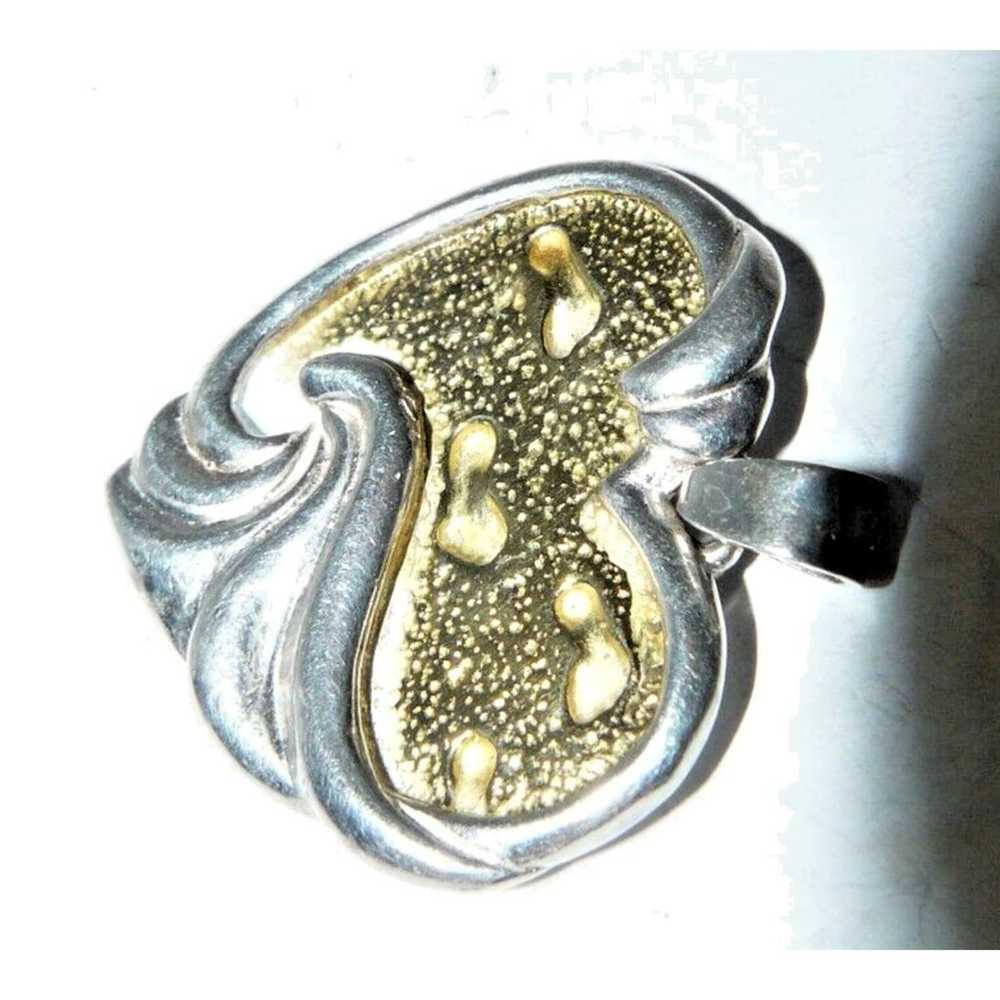 Gorham YGP 925 Sterling Silver Heart Pendant Foot… - image 3