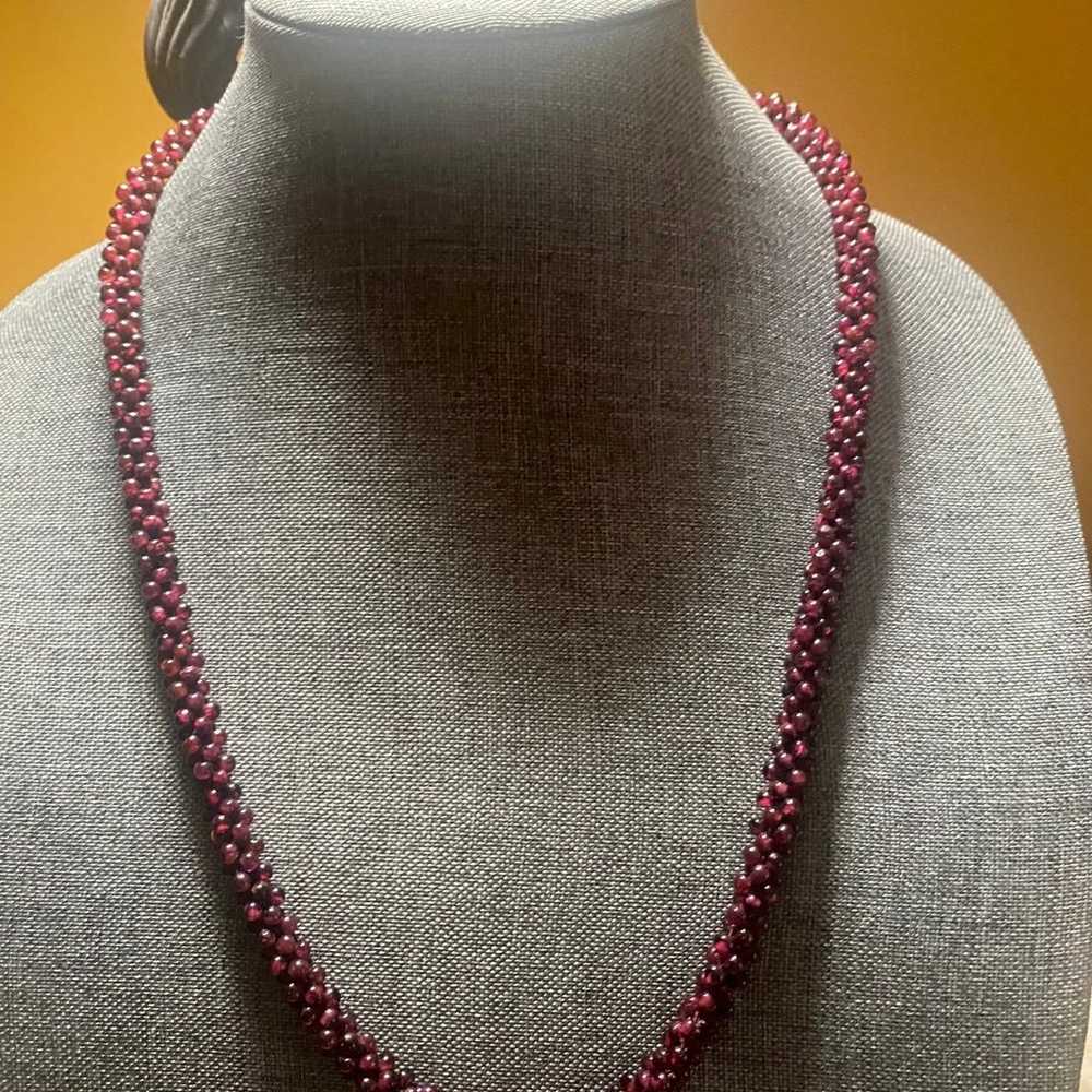 Vintage Garnet Necklace - image 3