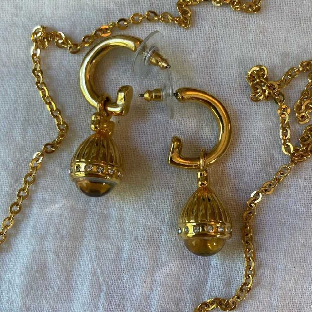 Joan Rivers Egg Watch Pendant Necklace & Earrings… - image 11