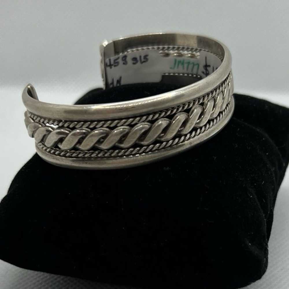 Sterling silver braided cuff - image 2