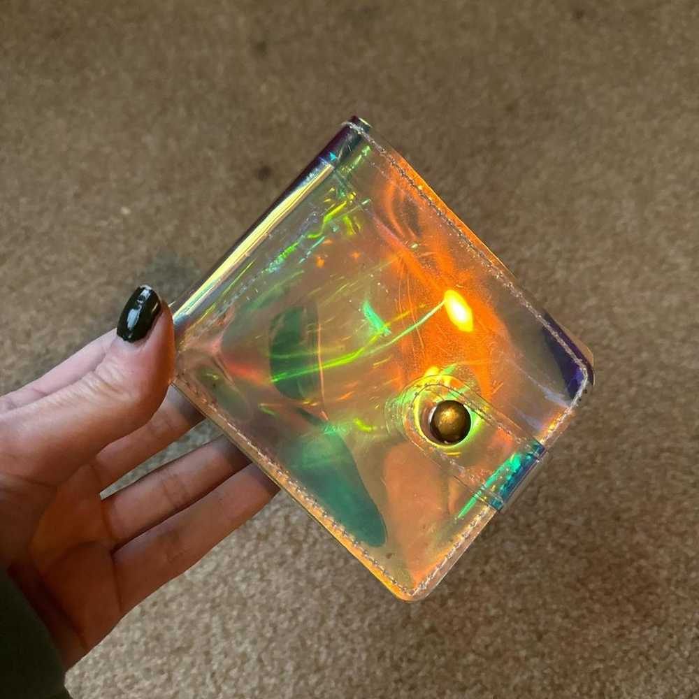 vintage iridescent holographic wallet - image 1