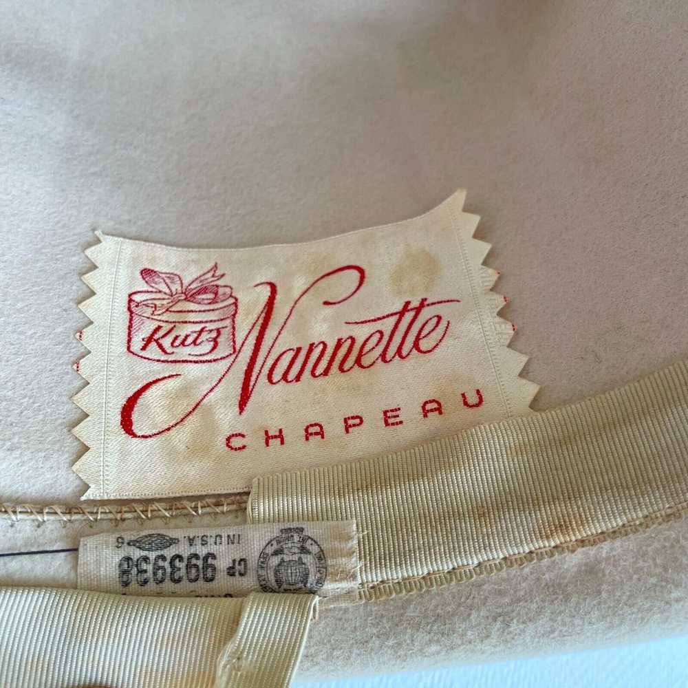 Vintage KUTZ NANNETTE CHAPEAU Wool Felt Cloche Wo… - image 10