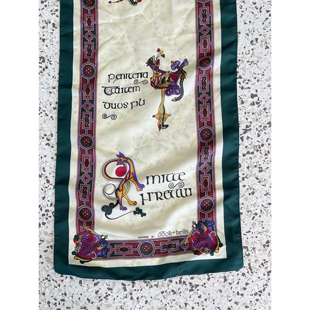 Vintage Irish Gaelic Scarf Inspired by the Book o… - image 5