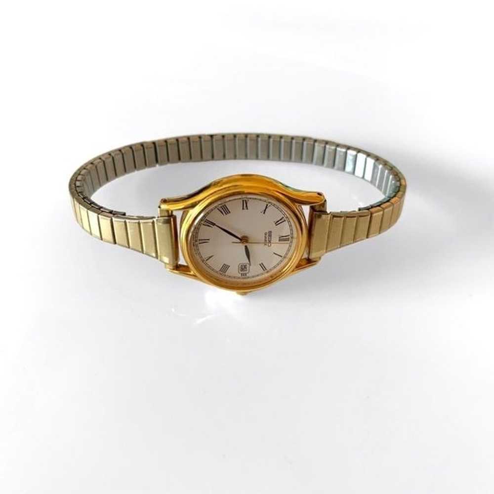 Vintage Seiko Gold Stretch Watch - image 3