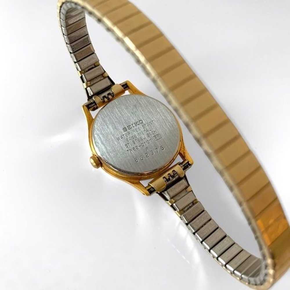 Vintage Seiko Gold Stretch Watch - image 5