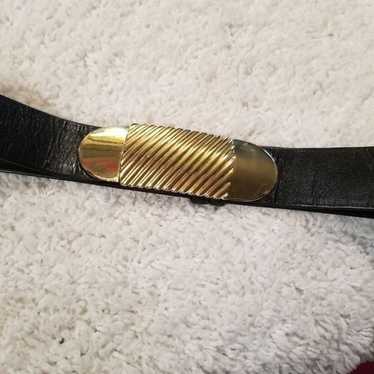 Vtg Accessocraft NYC Black/Gold Belt
