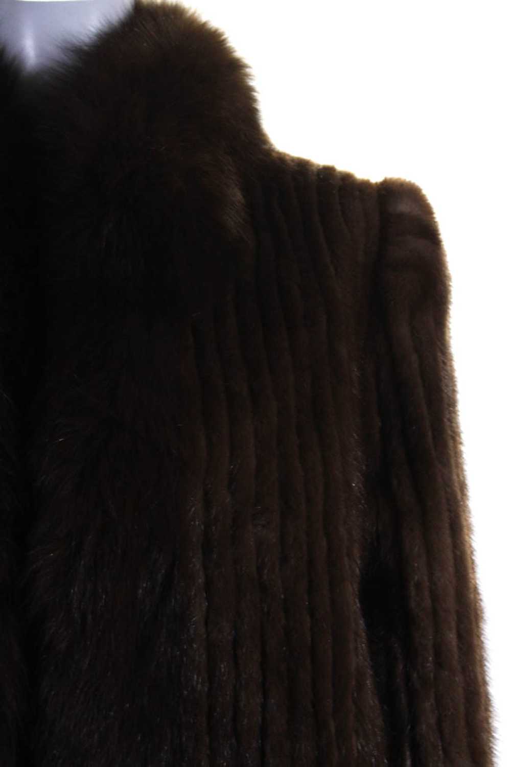Saga Mink Womens Mink Fur Collared Long Sleeved O… - image 2