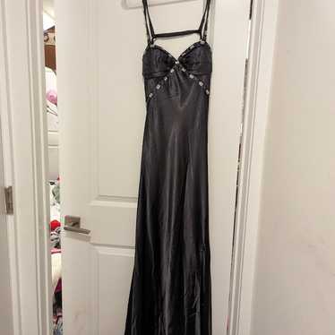 Vintage black beaded gown - image 1