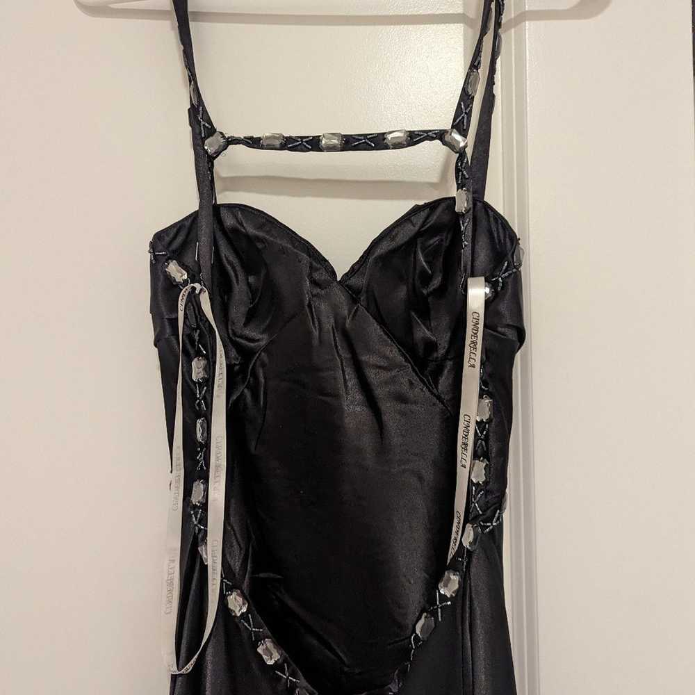Vintage black beaded gown - image 4