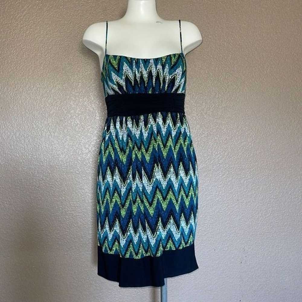 Ally B. Y2K green and blue chevron dress  Size sm… - image 1