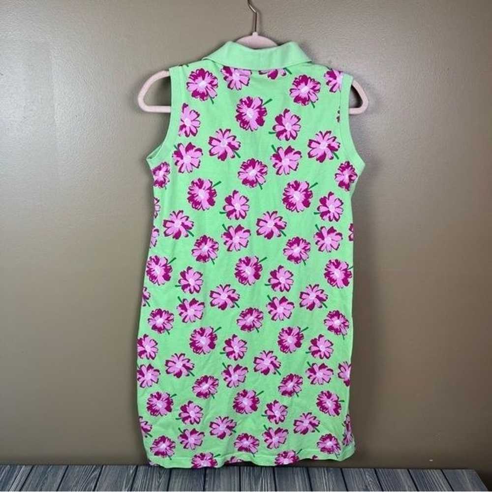 Vintage Floral Green / Pink Dress Women's Small - image 4
