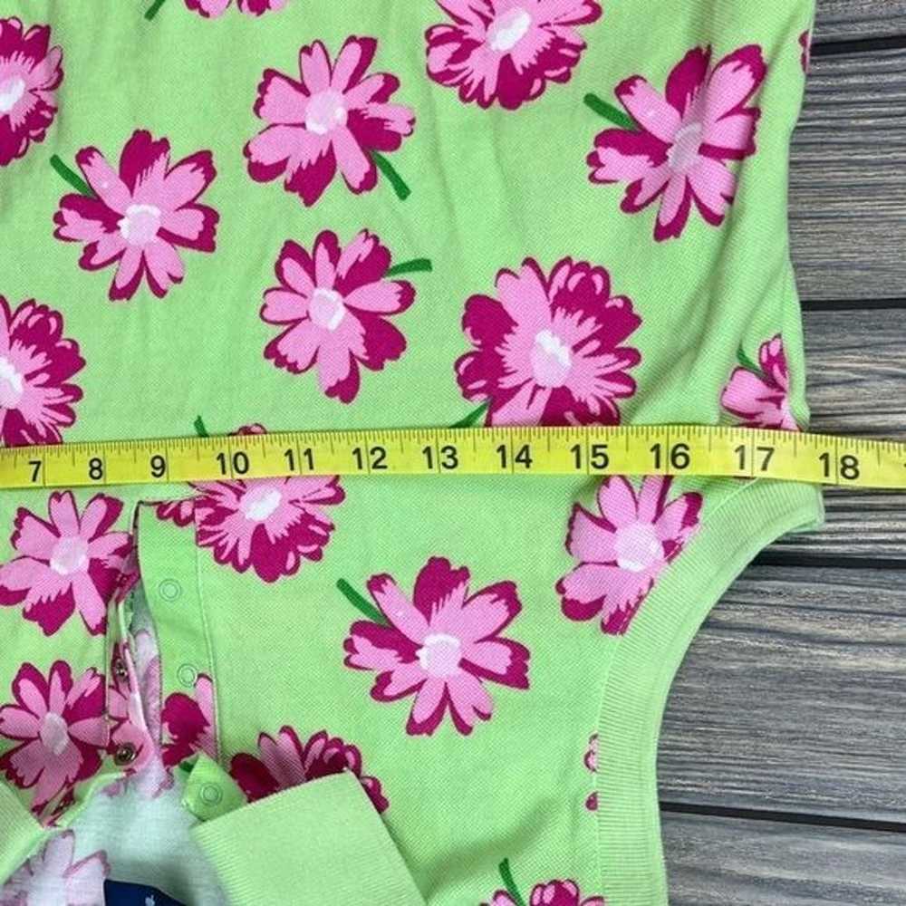 Vintage Floral Green / Pink Dress Women's Small - image 6