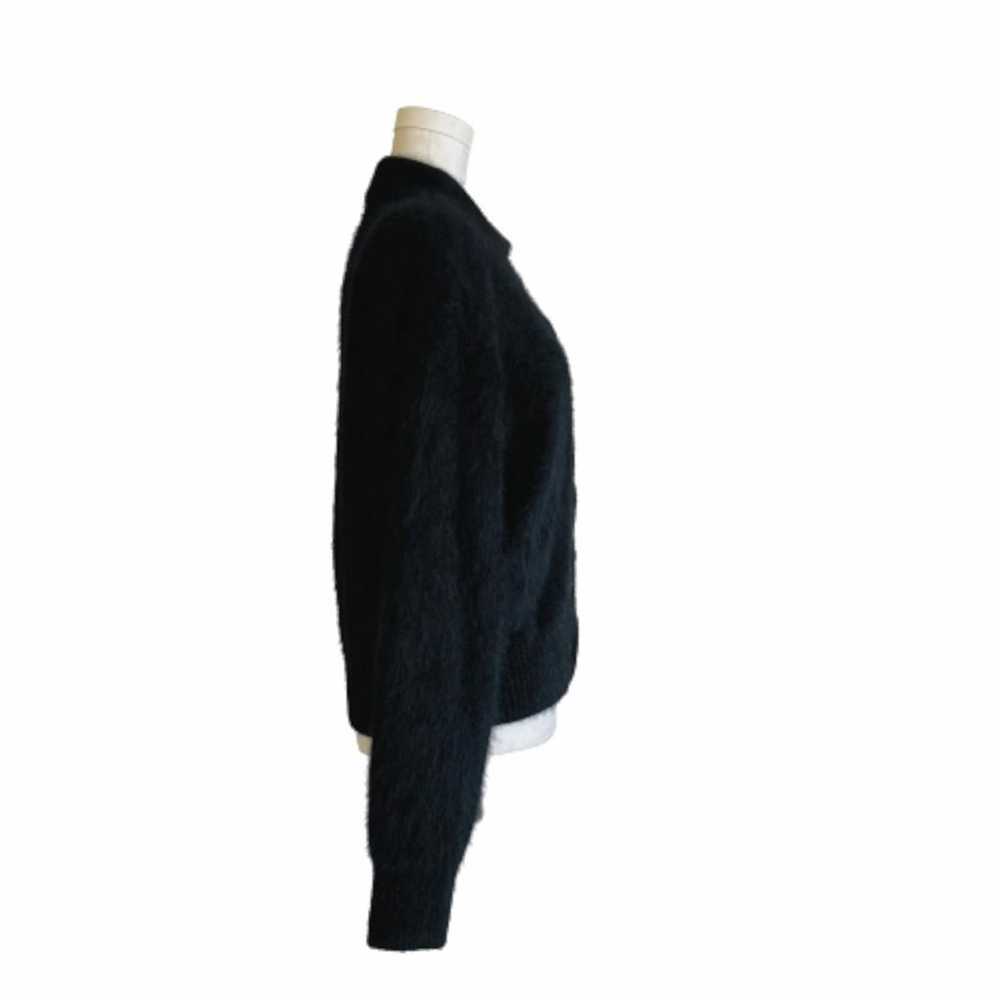 Vintage Venesha Black Angora Blend Button Front L… - image 6