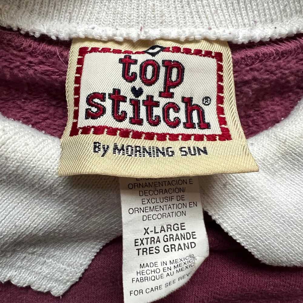 Vintage Top Stitch Morning Sun Collared Sweatshir… - image 5