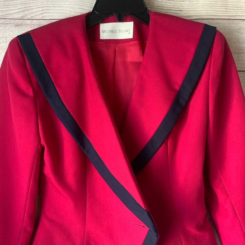 Vintage Michelle Stuart Pink Blazer Jacket Asymme… - image 2
