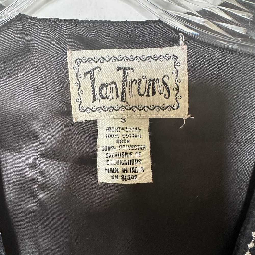 Vintage Tantrums Floral Embroidered Vest Size S - image 4