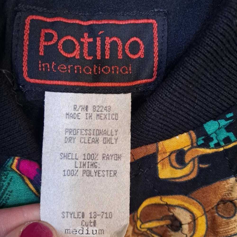 Vintage VTG Patina Full Zip Quilted Colorful Ligh… - image 5