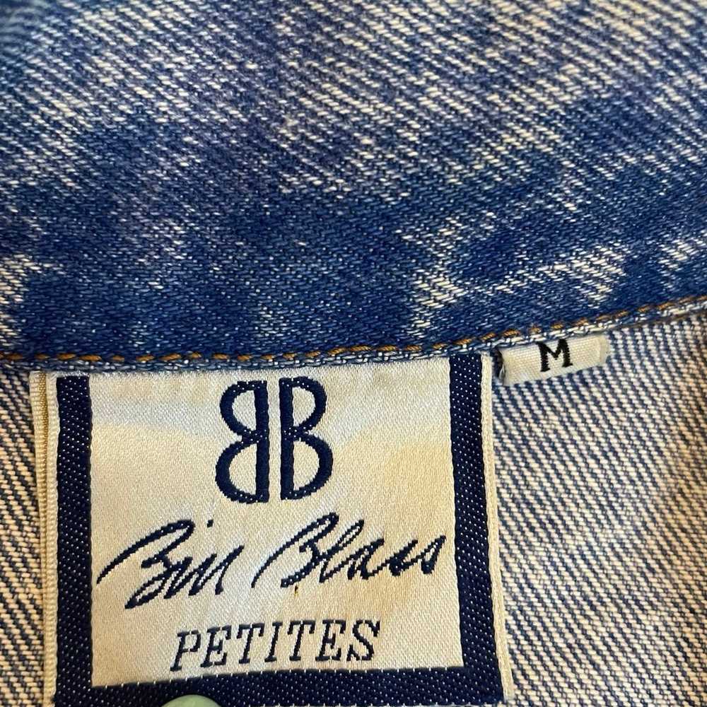 Vintage Women’s Bill Blass medium jean jacket wit… - image 3