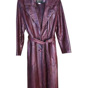 Ami Leather Ltd belted coat - image 1