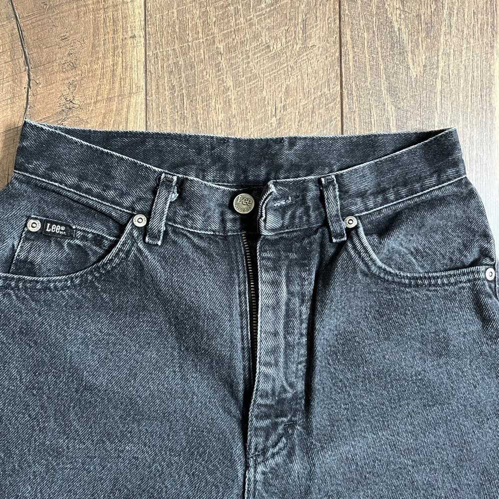 Vintage Lee Rider black mom jeans size 26x25 - image 2
