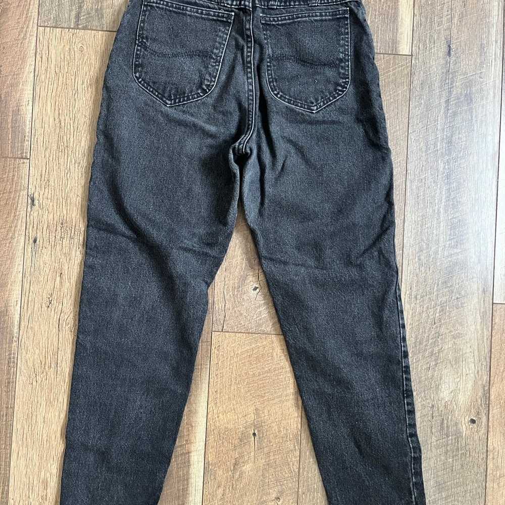 Vintage Lee Rider black mom jeans size 26x25 - image 3