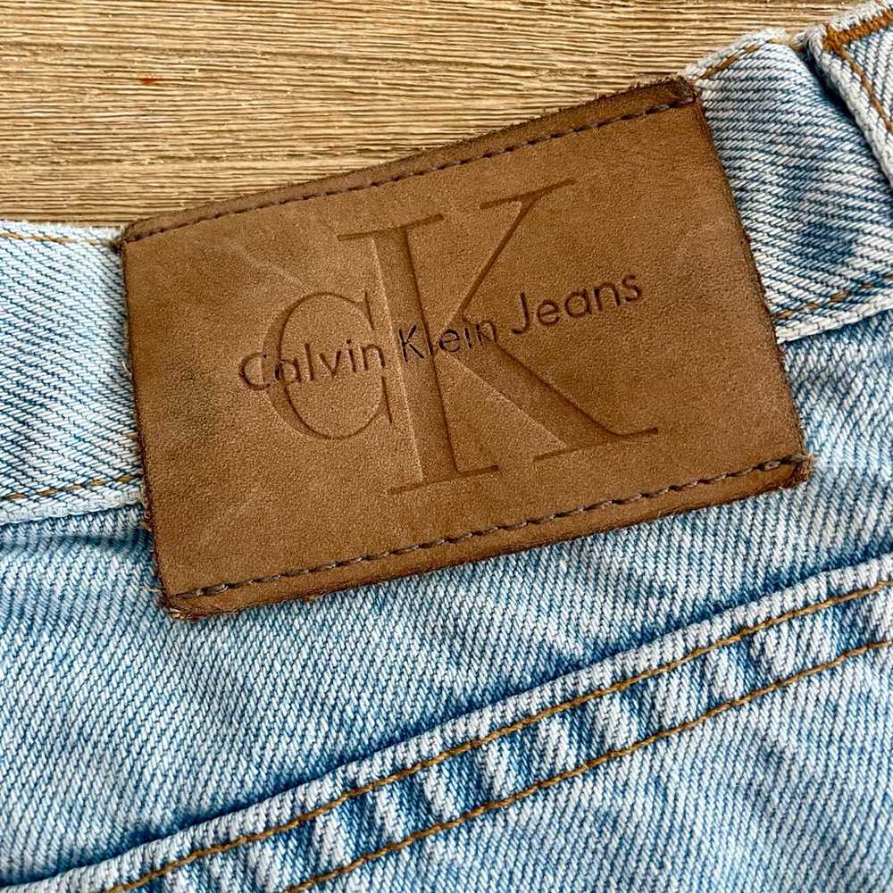 Vintage 90s CK Calvin Klein Jeans Light Wash Deni… - image 1