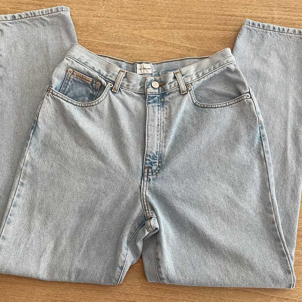 Vintage 90s CK Calvin Klein Jeans Light Wash Deni… - image 3