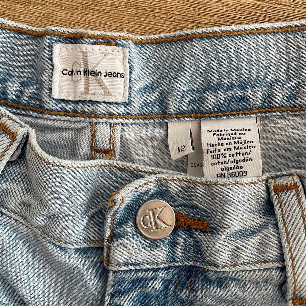 Vintage 90s CK Calvin Klein Jeans Light Wash Deni… - image 6