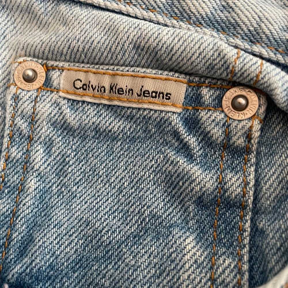 Vintage 90s CK Calvin Klein Jeans Light Wash Deni… - image 7