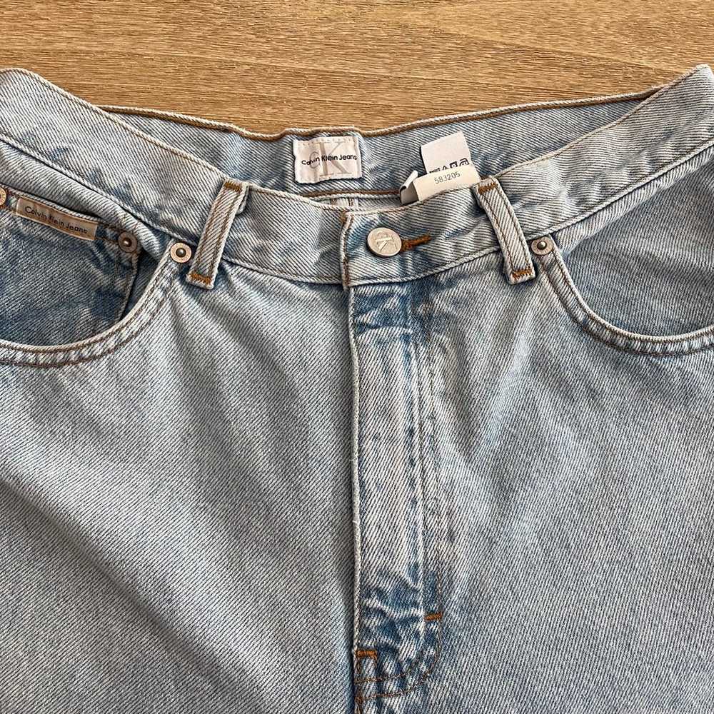 Vintage 90s CK Calvin Klein Jeans Light Wash Deni… - image 8