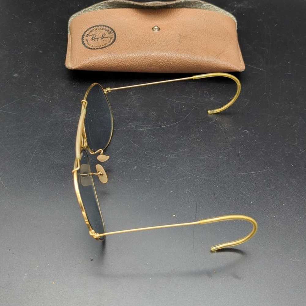 Vintage Ray-Ban Bausch & Lomb gold frame shooter … - image 5