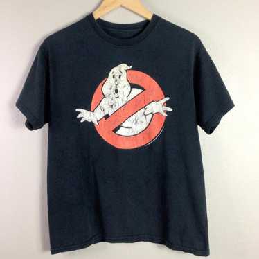 Ghostbusters movie 2009 grunge Logo T Shirt Black 