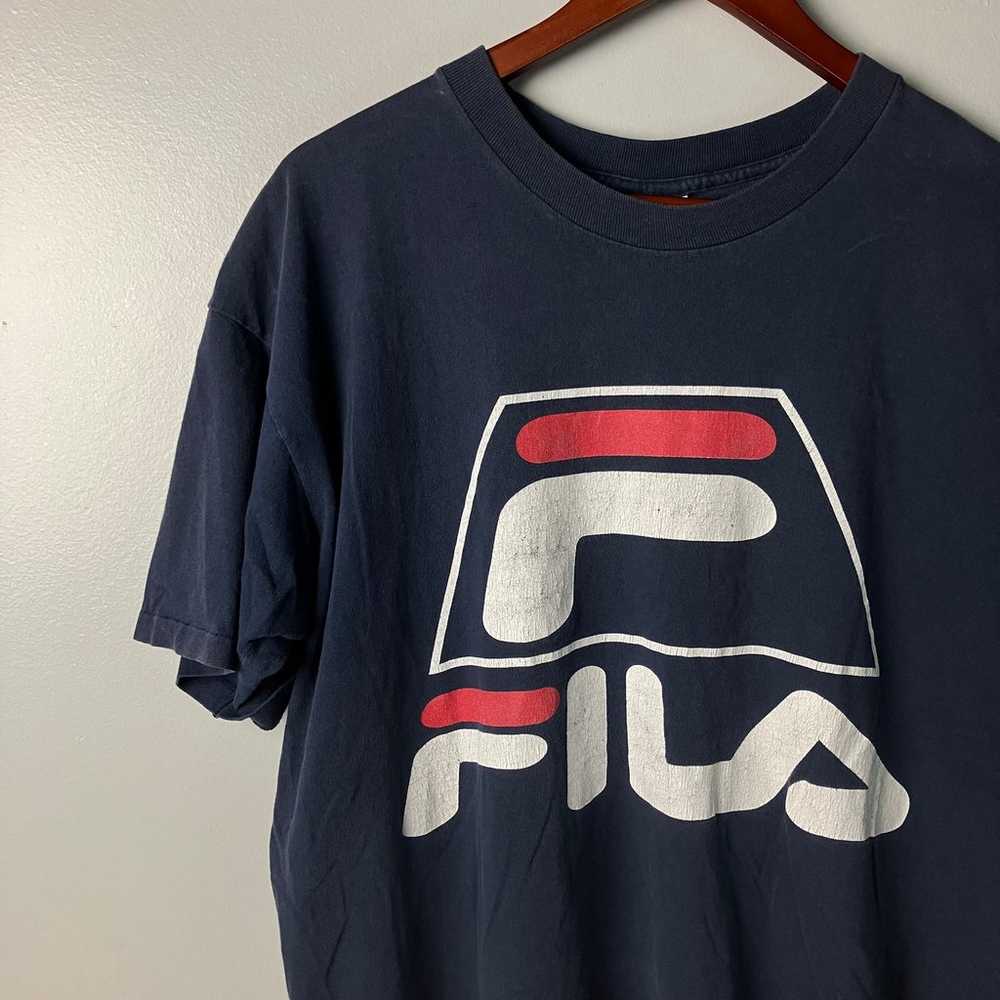 Vintage 1990s FILA Single Stitch Big Logo T-shirt - image 5