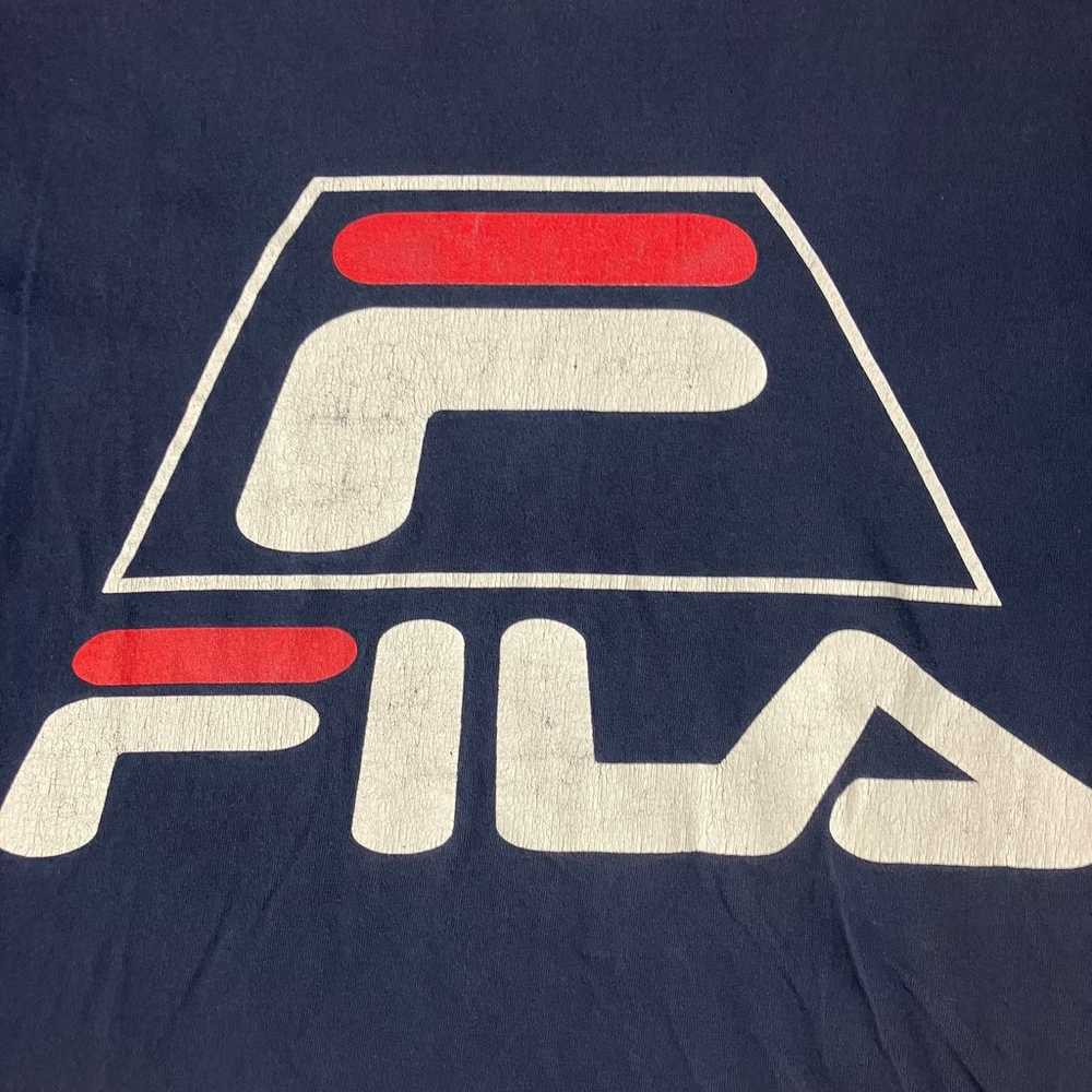 Vintage 1990s FILA Single Stitch Big Logo T-shirt - image 7