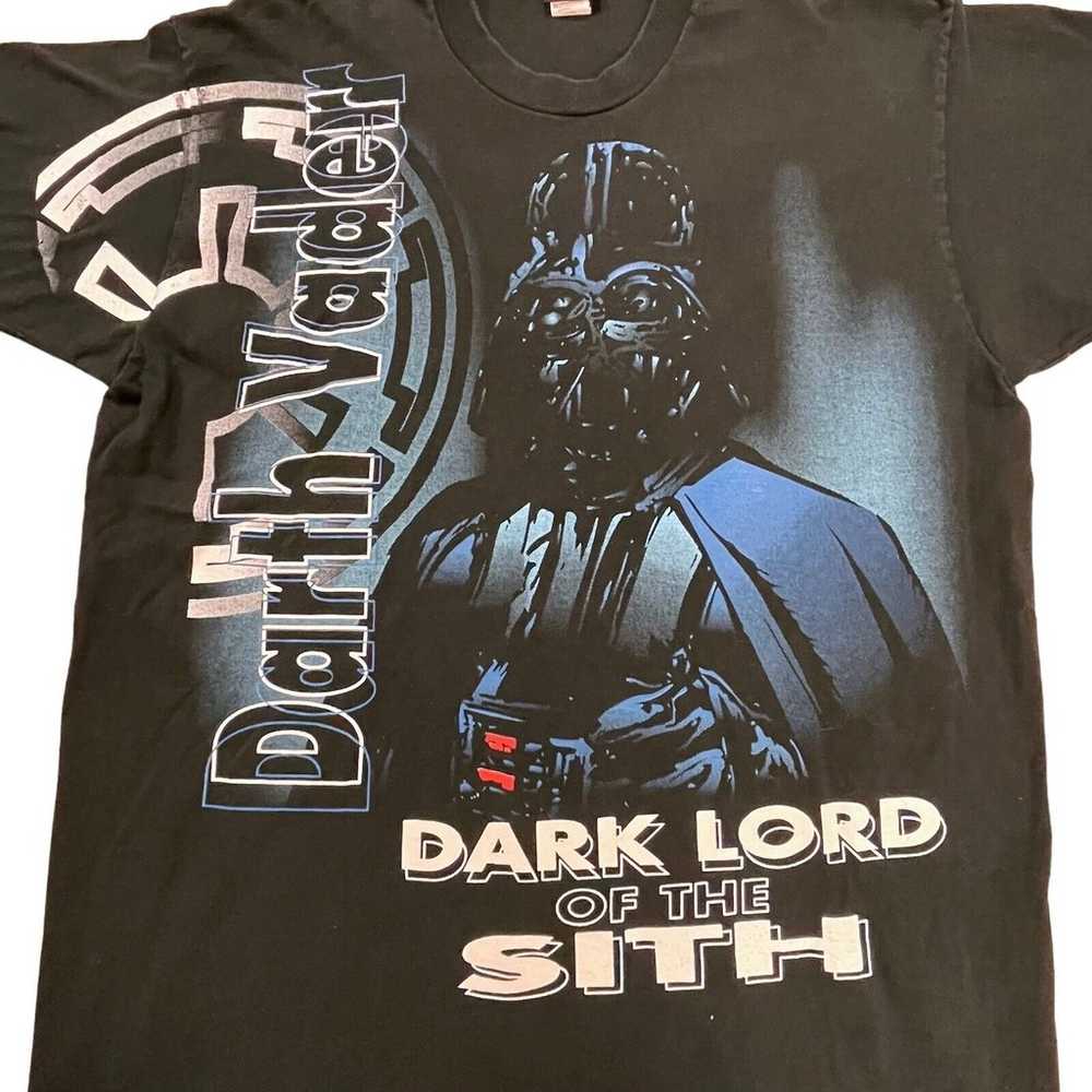 Vintage Star Wars Shirt Mens XL Darth Vader Dark … - image 6