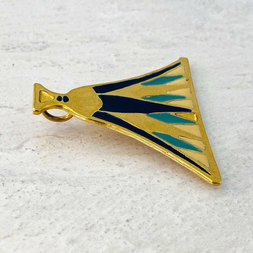 Vintage MMA Egyptian Revival Lotus Flower Pendant… - image 4