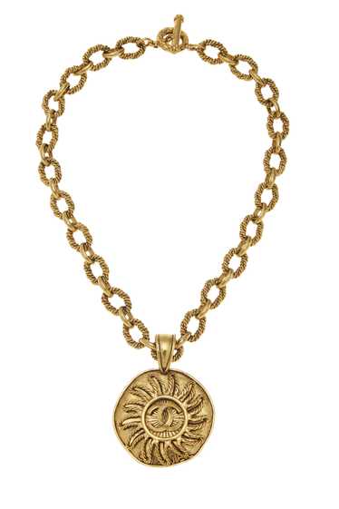 Gold 'CC' Sun Necklace