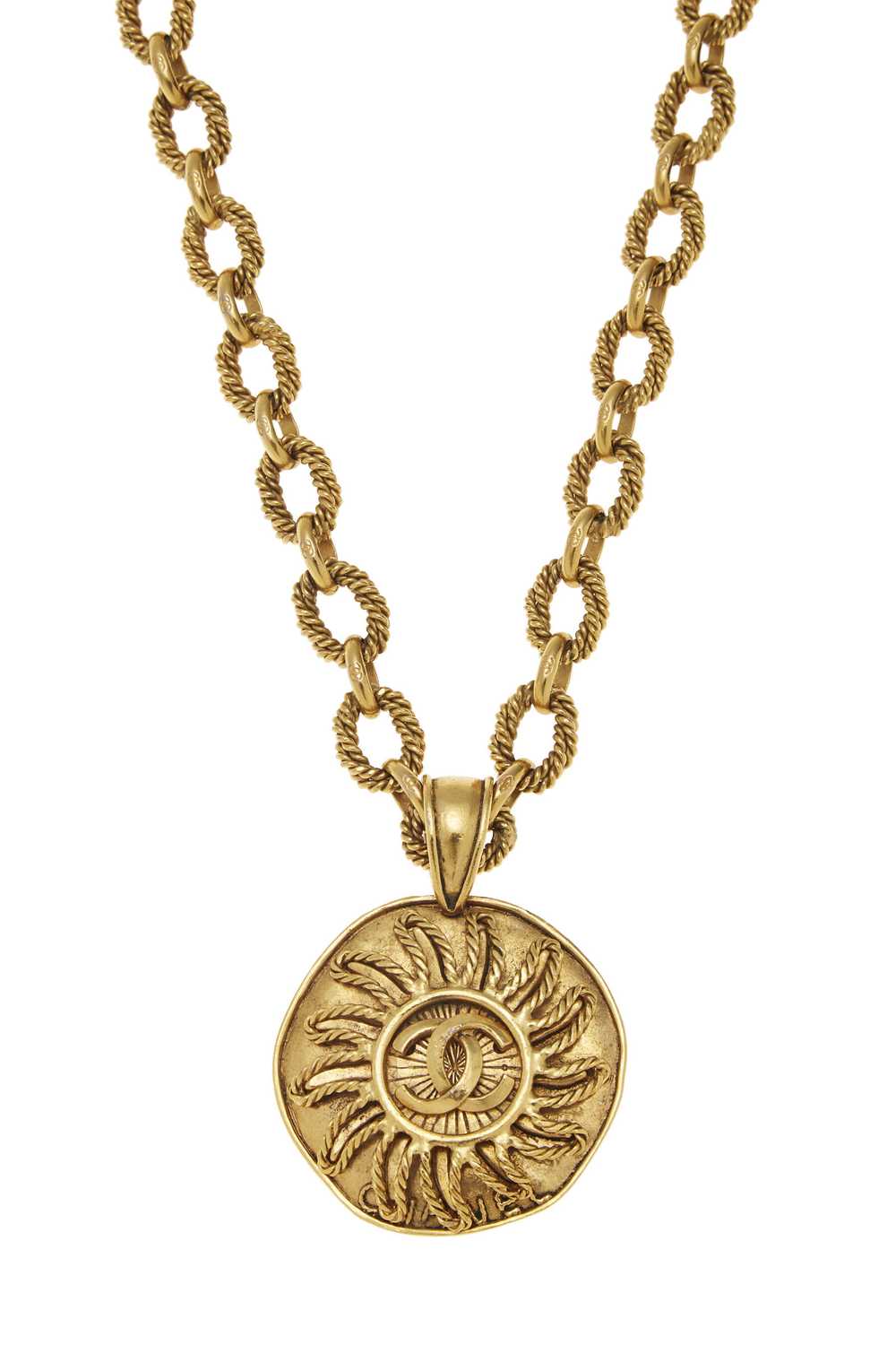 Gold 'CC' Sun Necklace - image 2