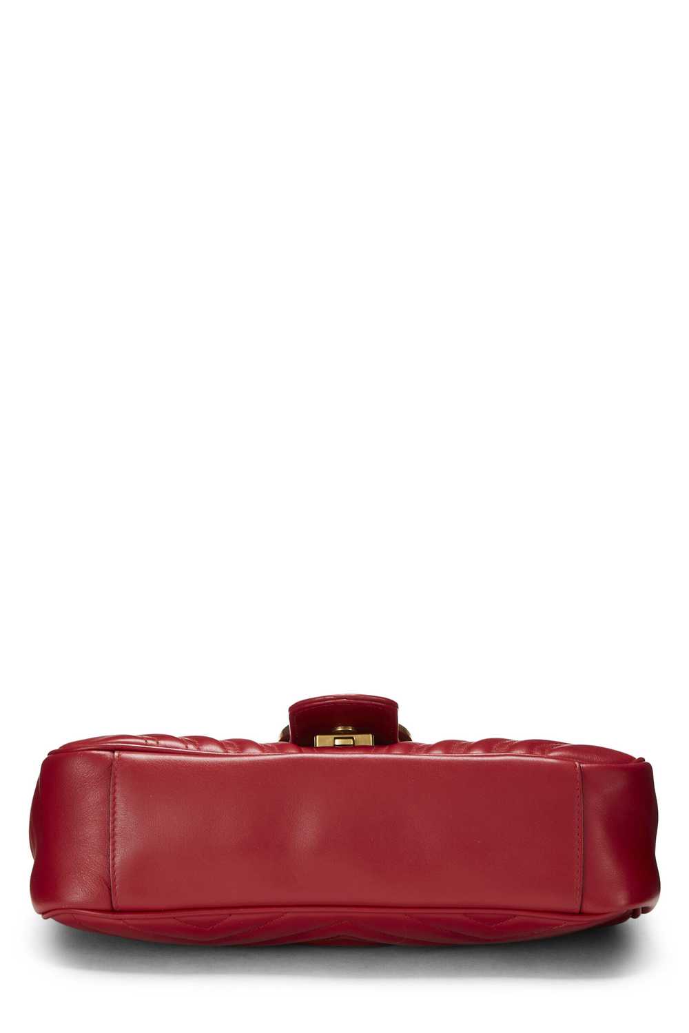 Red Leather GG Marmont Shoulder Small - image 6