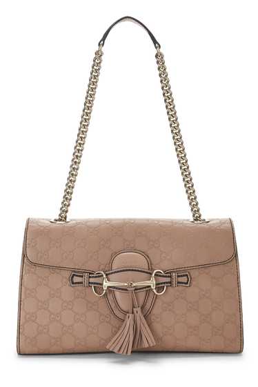 Pink Guccissima Leather Emily Chain Shoulder Bag