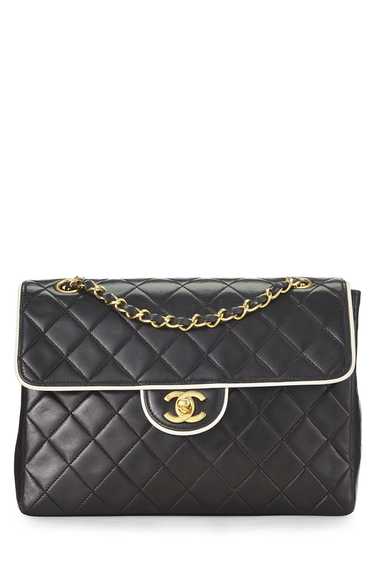 Black Quilted Lambskin Half Flap Small - image 1