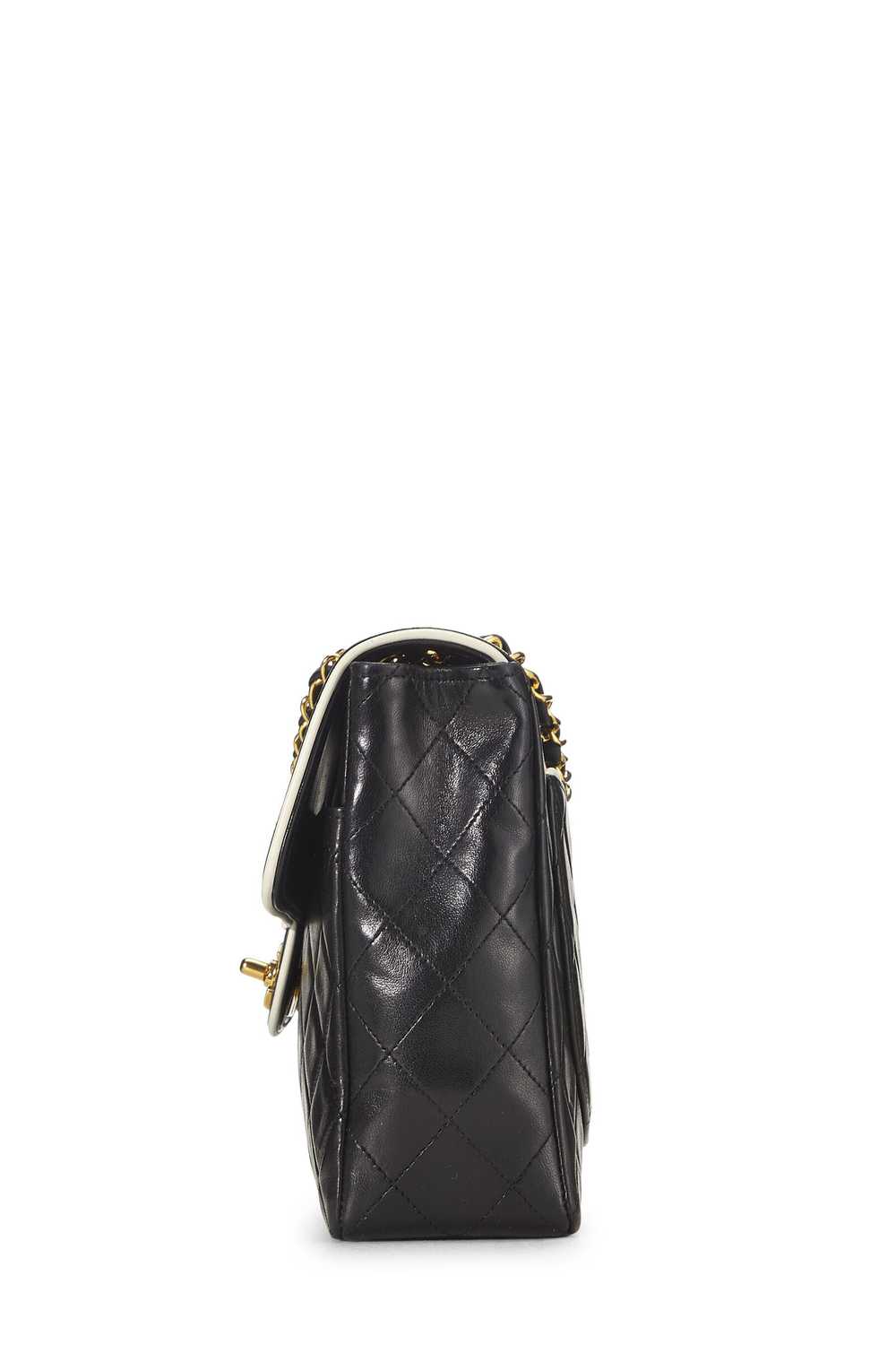 Black Quilted Lambskin Half Flap Small - image 3