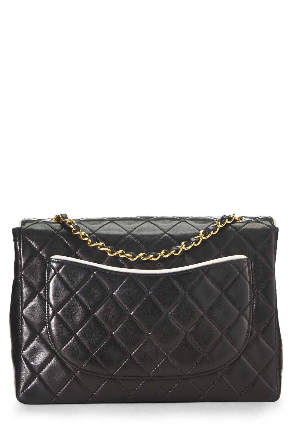 Black Quilted Lambskin Half Flap Small - image 4