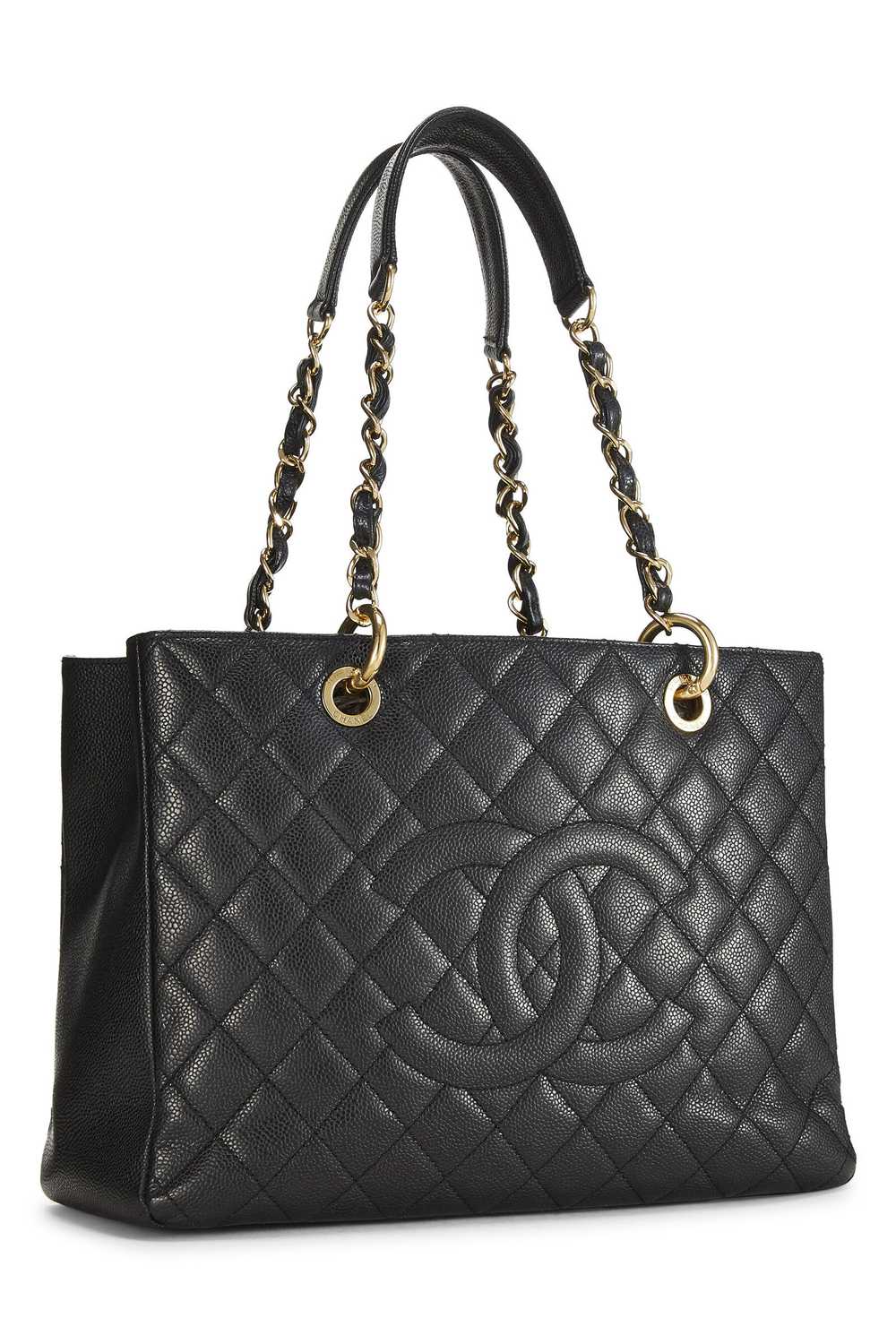 Black Quilted Caviar Grand Shopping Tote (GST) - image 2