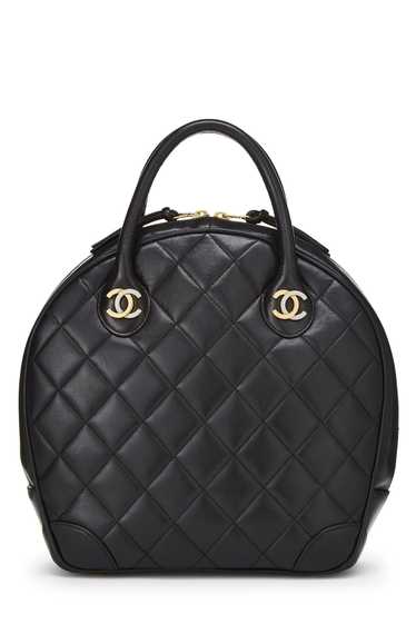 Black Quilted Lambskin Paris Limited Bowler Small