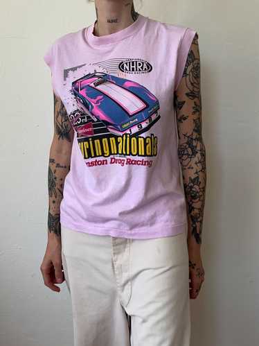 1980s NHRA Winston Drag Racing Pink Muscle T Shirt