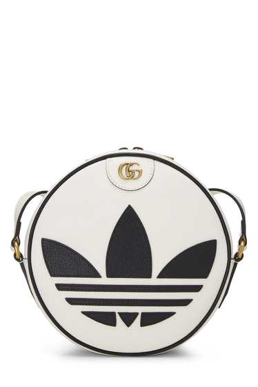 Adidas x Gucci White Leather Ophidia Round Crossbo