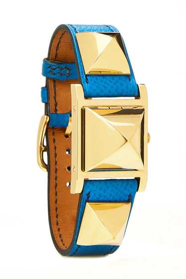 Gold & Blue Leather Medor Watch